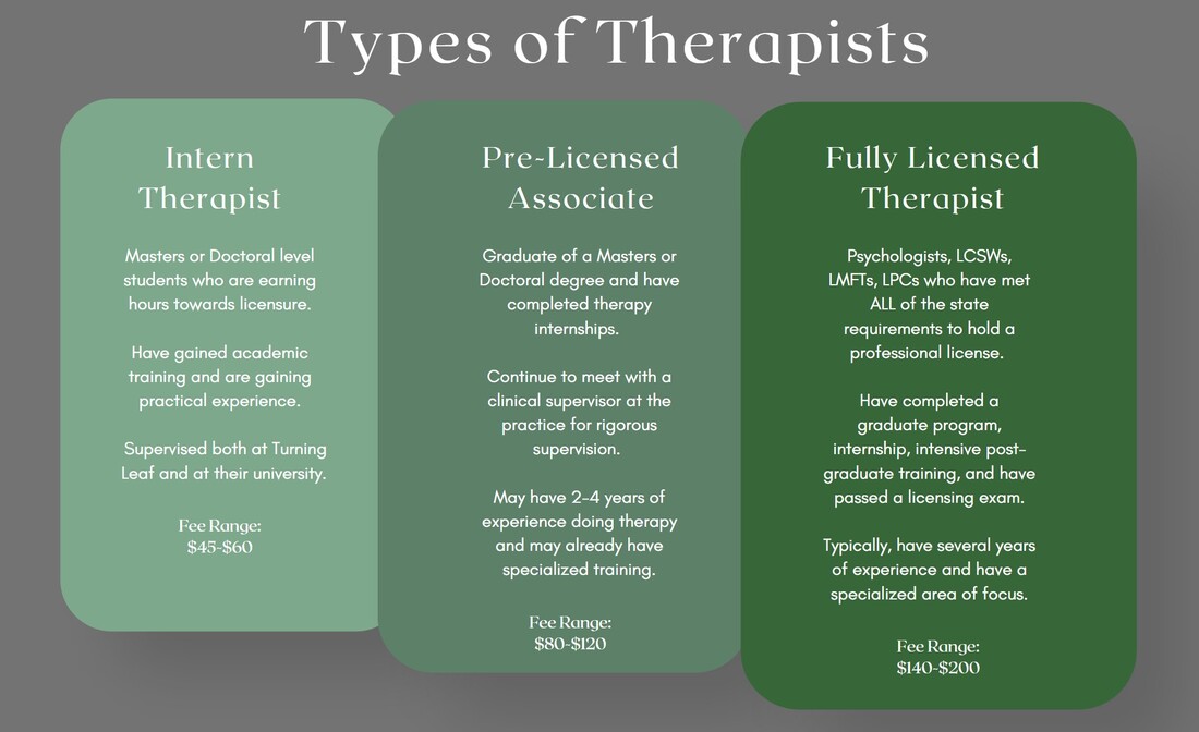 Therapy Fees by Type